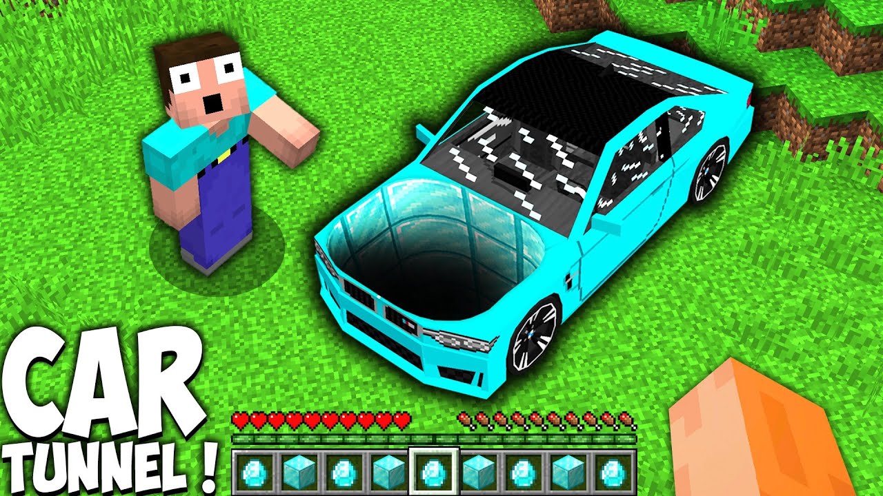 What's INSIDE the SECRET TUNNELS in DIAMOND CAR in Minecraft ? NEW SECRET DIAMOND SUPERCAR !!