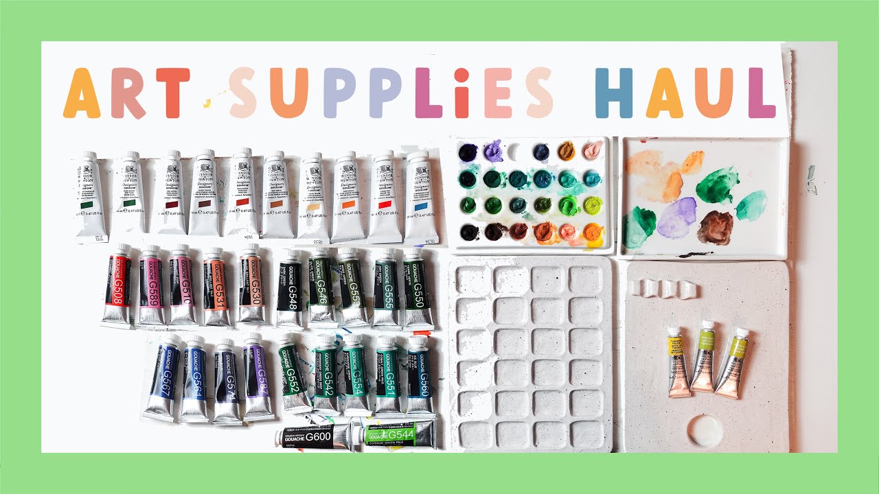 WEIRD ART SUPPLY HAUL - Swatching Gouache Paints!