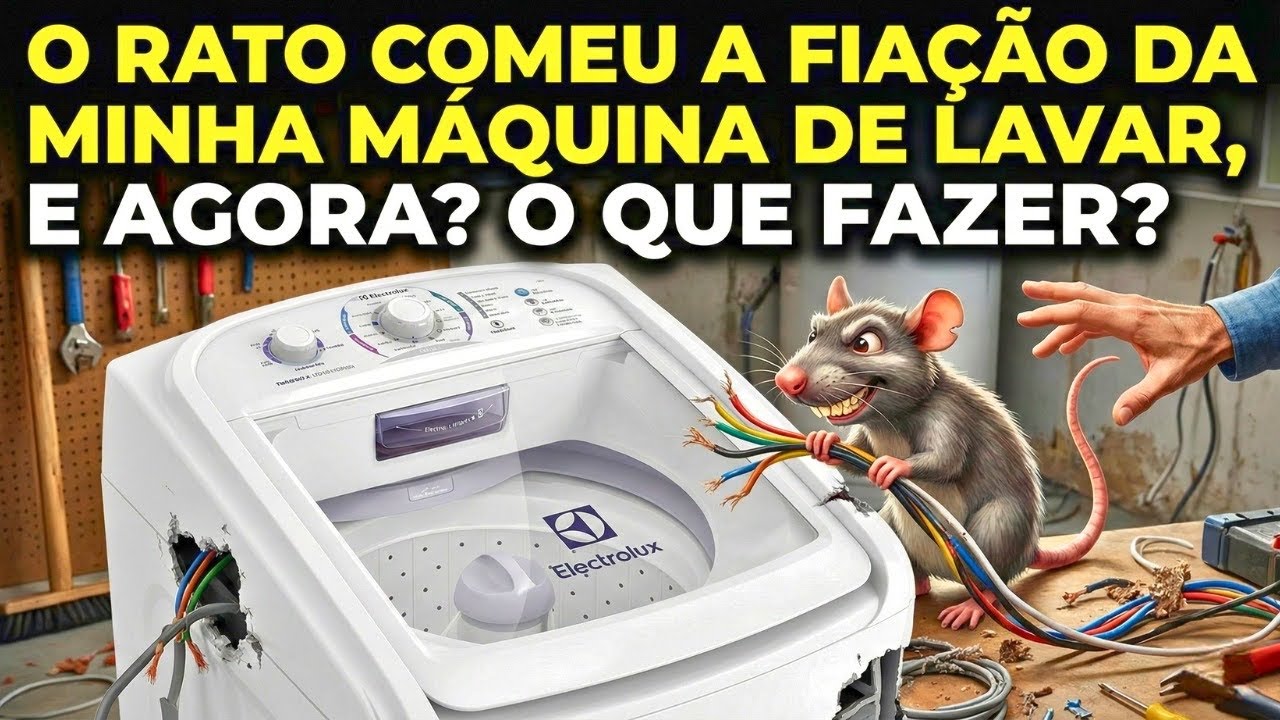 O RATO COMEU A FIAÇÃO DA MINHA MÁQUINA DE LAVAR, E AGORA? O QUE FAZER? (ELECTROLUX LTD15)
