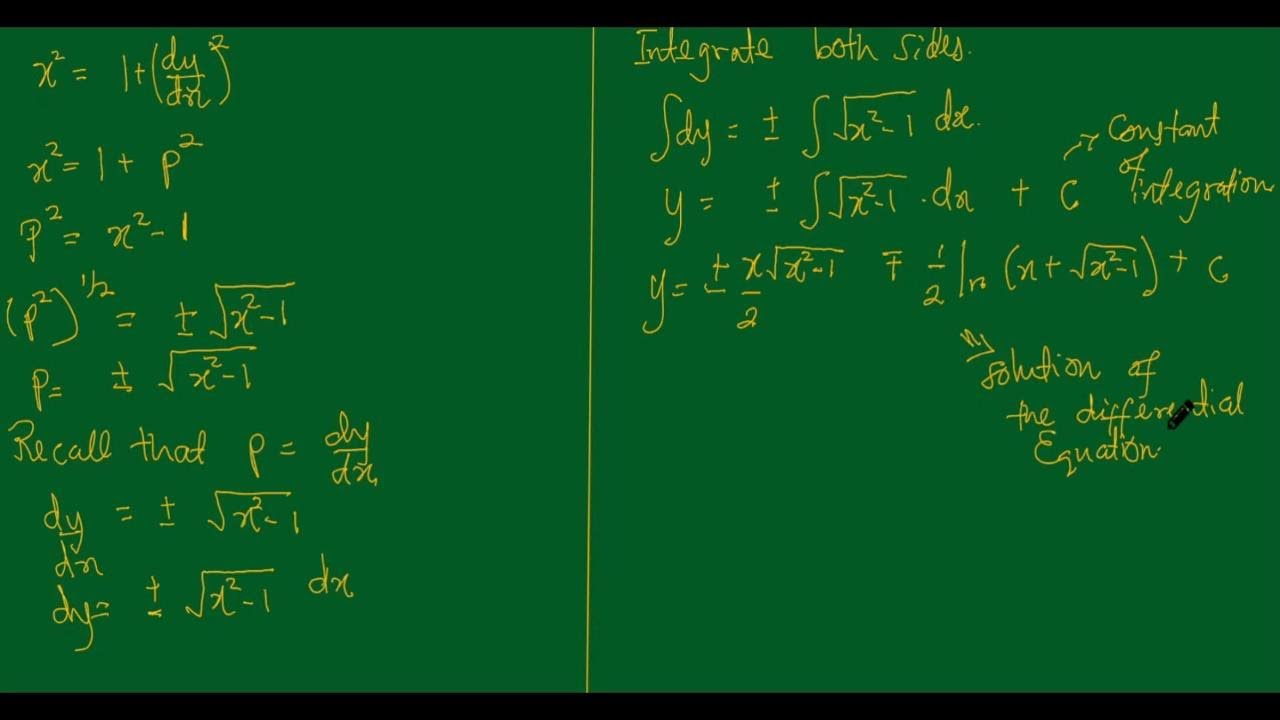 EQUATIONS OF FIRST ORDER AND HIGHER DEGREE: Equations solvable for 