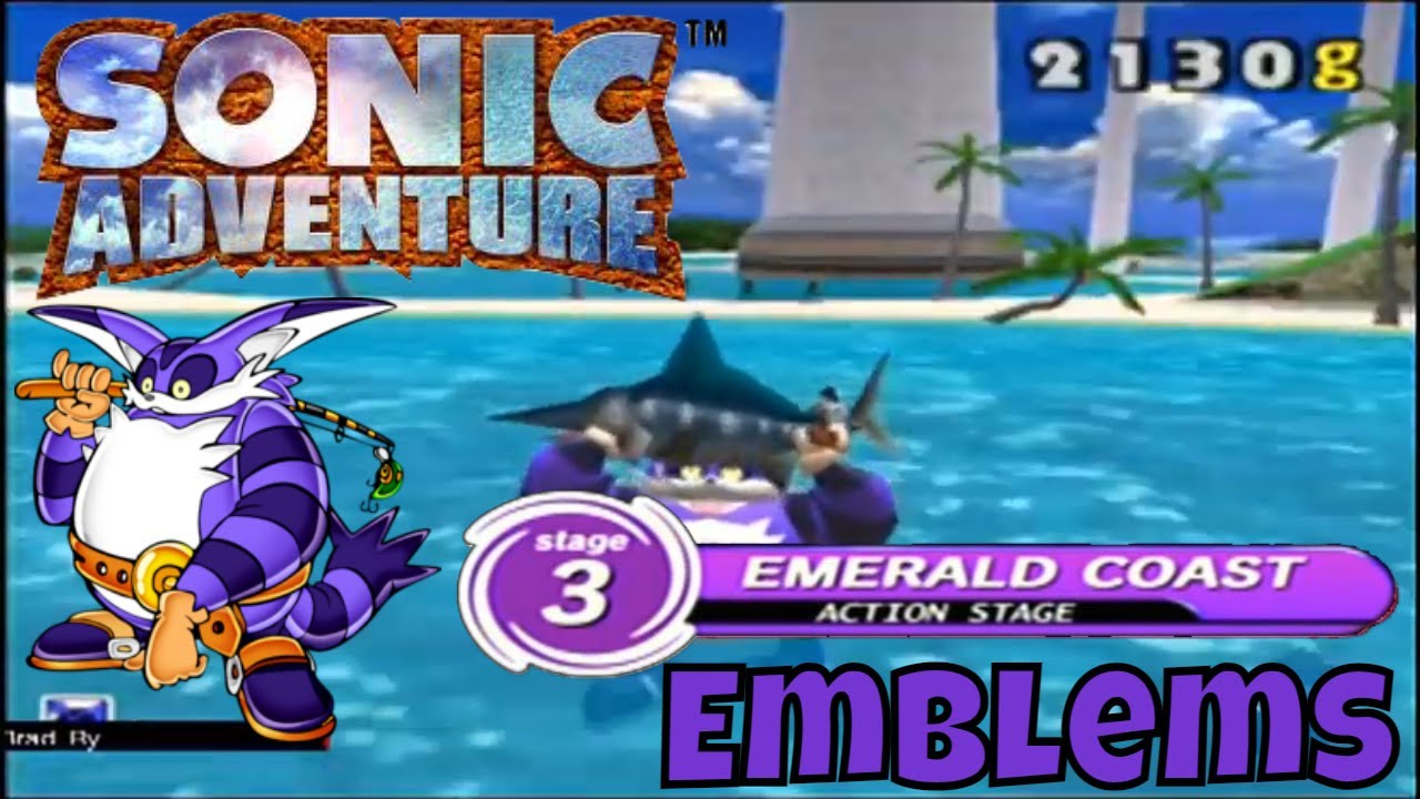 Sonic Adventure (Dreamcast) - Big the Cat: Emerald Coast (Emblems)