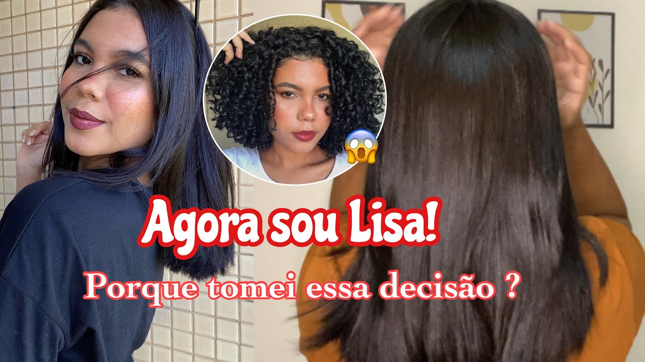 ALISEI MEU CABELO DEFINITIVAMENTE!#lisosperfeitos #cachos