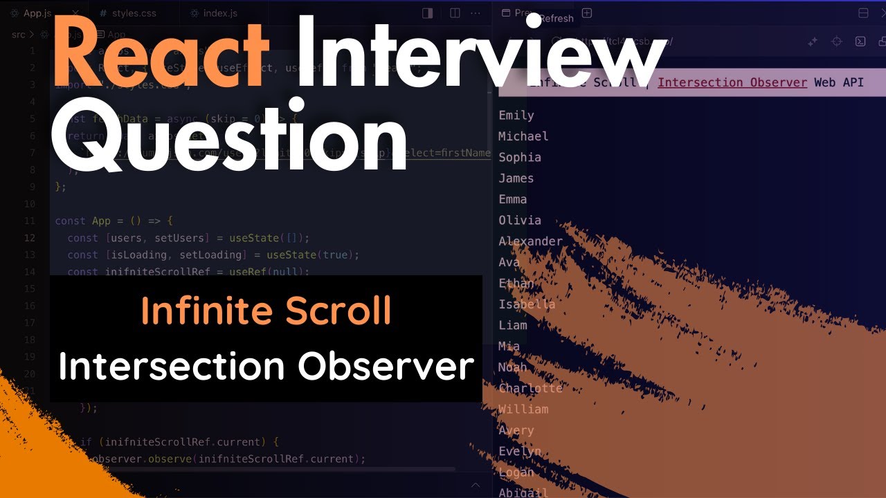 Infinite Scrolling | React Interview Question | Frontend Machine Coding Interview.