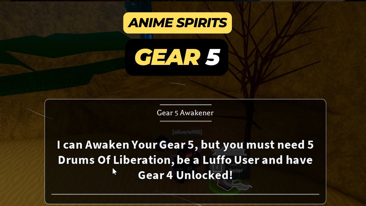 How to Get Gear 5 in Roblox Anime Spirits