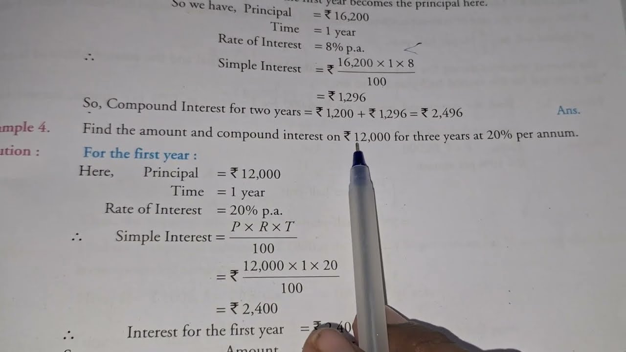 COMPOUND INTEREST HALF YEARLY- RATE HALF AND TIME DOUBLE  | QUARTERLY- RATE DIVIDE BY 4 AND TIME × 4