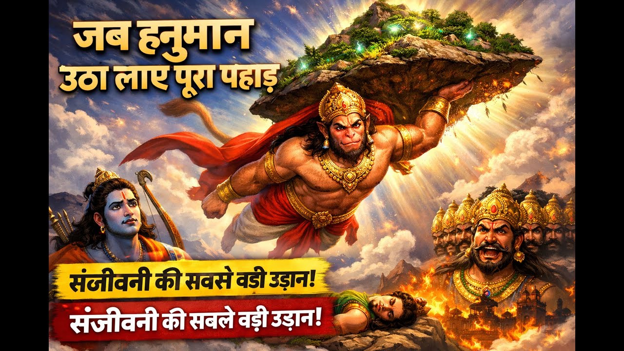 जब हनुमान ने जडीबुटी के लिए उठा लिया पूरा पर्वत | Hanuman Series  #hanumanjikatha  #ramayanstories