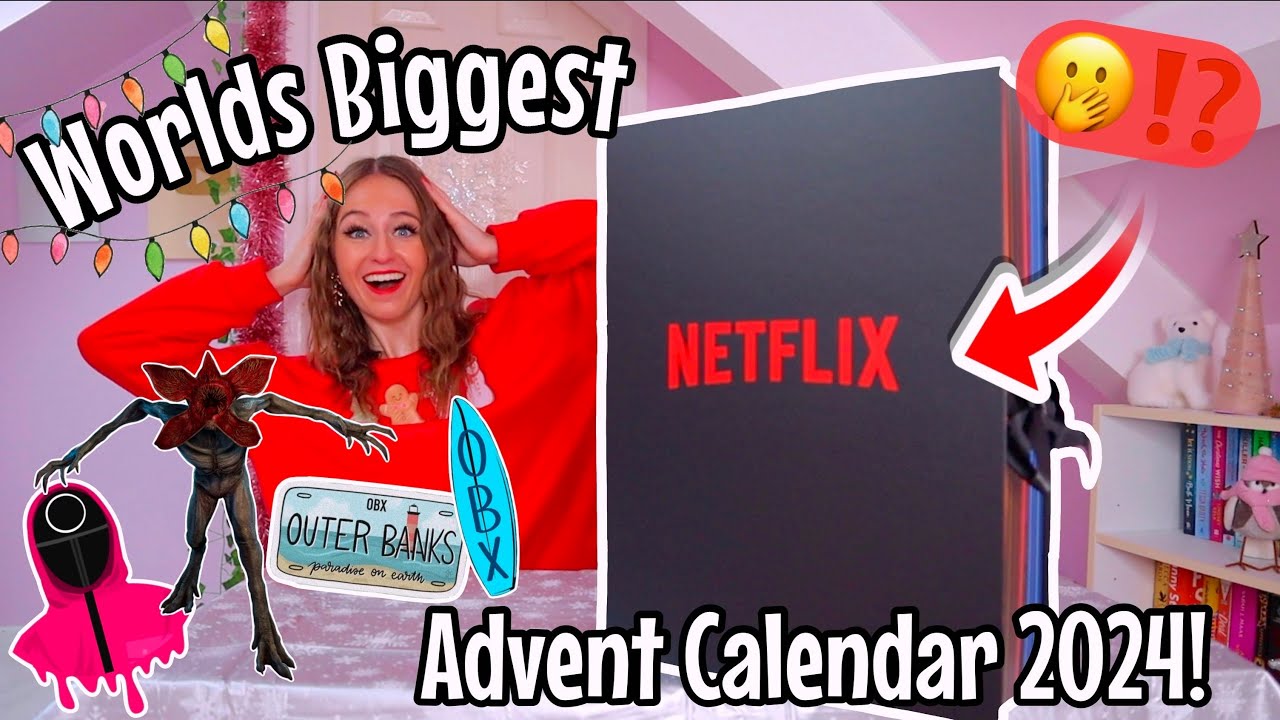 UNBOXING THE *WORLDS BIGGEST* MYSTERY NETFLIX ADVENT CALENDAR 2024!!😱🎬⁉️(24 MYSTERY BOXES!🫢🎁)