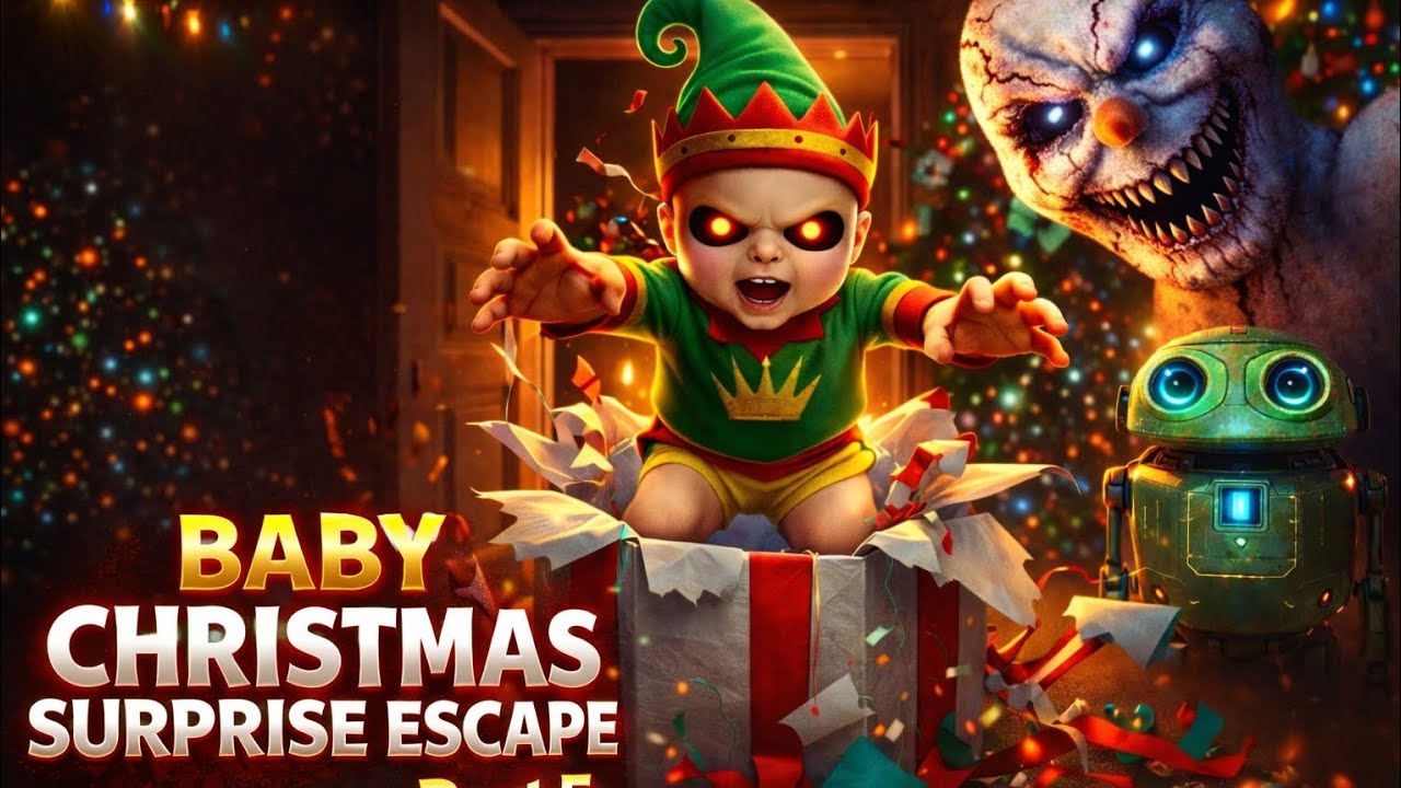 Baby Christmas Surprise Escape 😱 | #babyinyellowupdate 