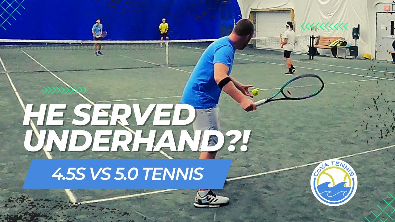 Underhand Serve vs USTA Rated 5.0?! CoVA Tennis UTS Tennis Match