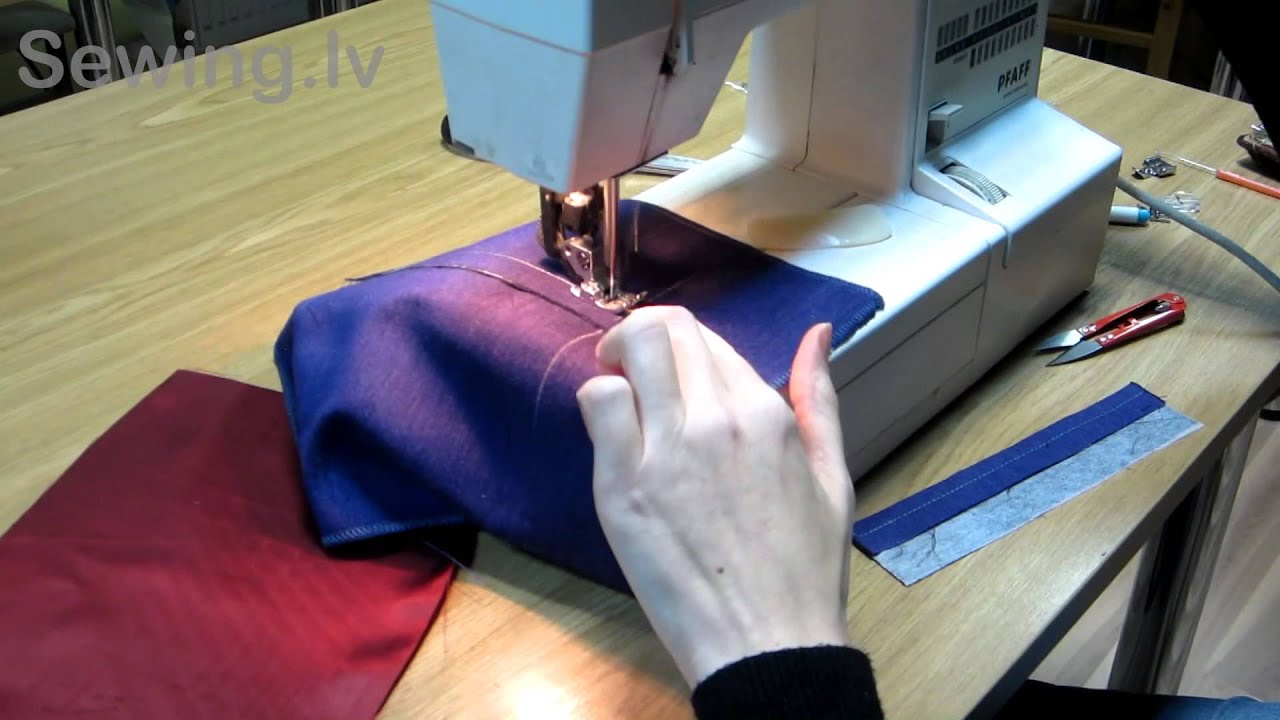 Мастер класс - прорезной карман в рамку на Sewing.lv