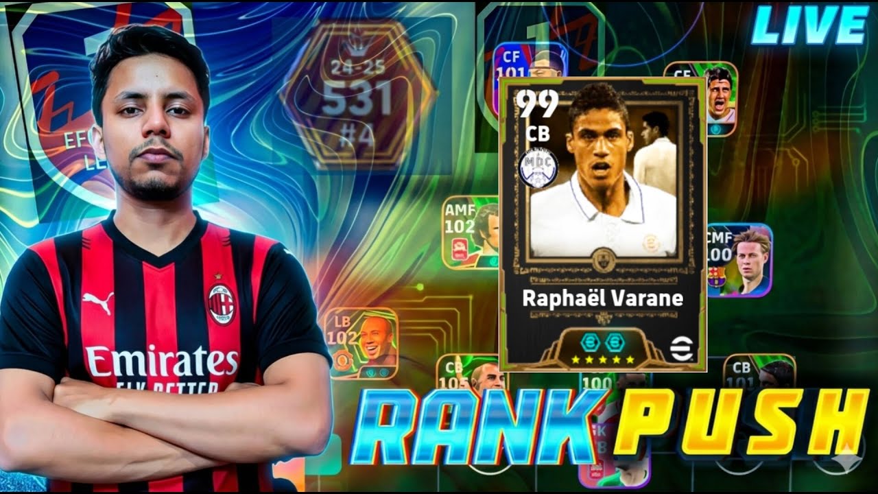 efootball live Rank push with R. Varane