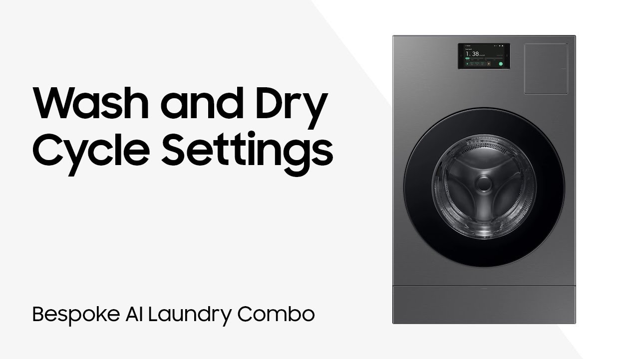 Настройка циклов стирки и сушки на стиральной машине Bespoke AI Laundry Combo | Samsung US