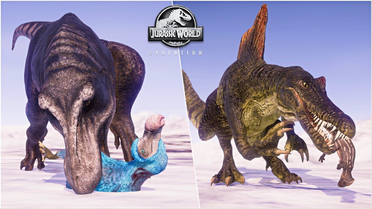 NEW! SCIENTIFICALLY ACCURATE TREX vs ACCURATE SPINOSAURUS IN ARCTIC REGION | JWE MODS