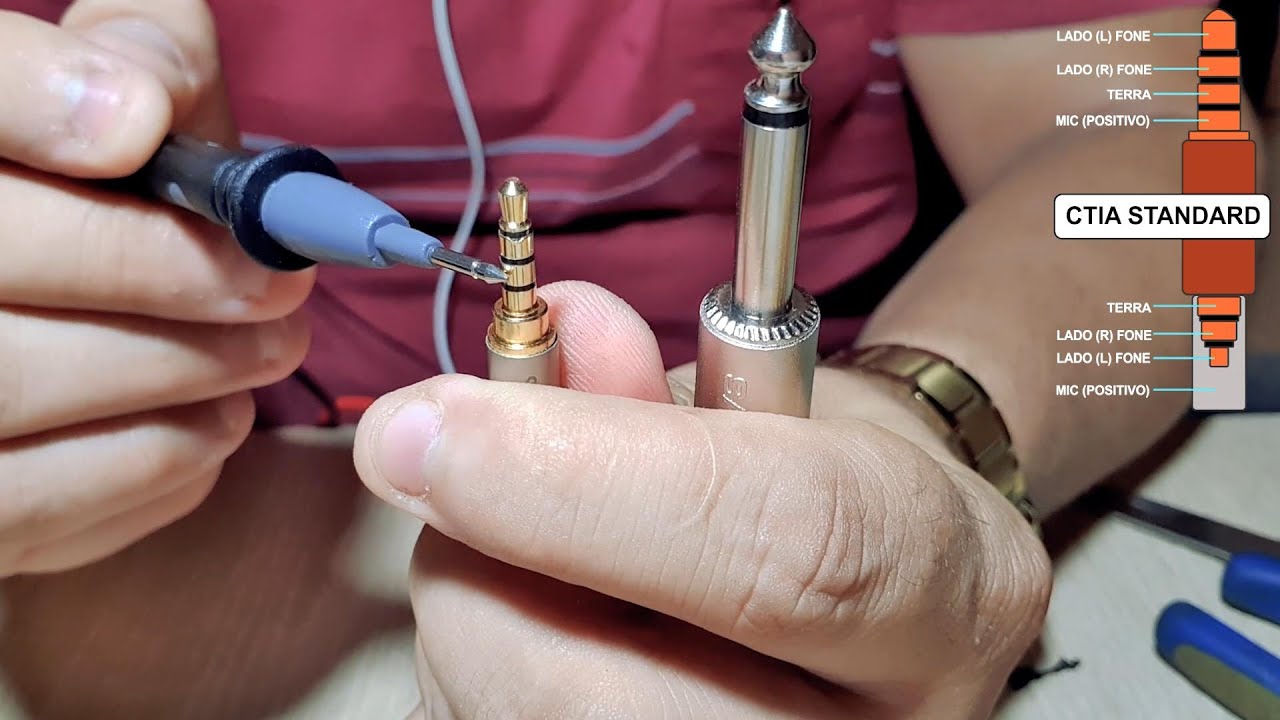 SOLDANDO CABO P10 / P3, PARA FAZER LIVES OU GRAVAR VÍDEOS COM ÁUDIO DA MESA DE SOM (conexão CTIA)
