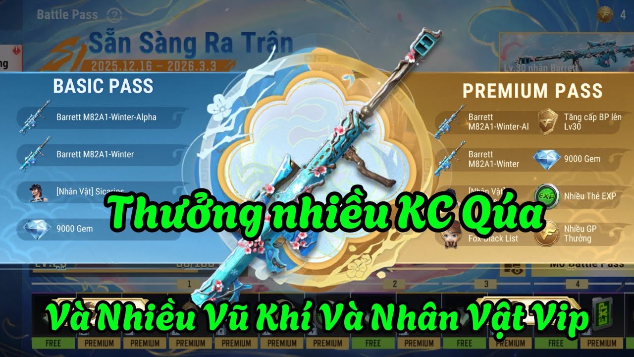 Nạp Battle Pass Được Nhiều Lợi Ích Tặng Nhiều KC Nhân Vật Vip Và Súng Qúa - CF Legends 