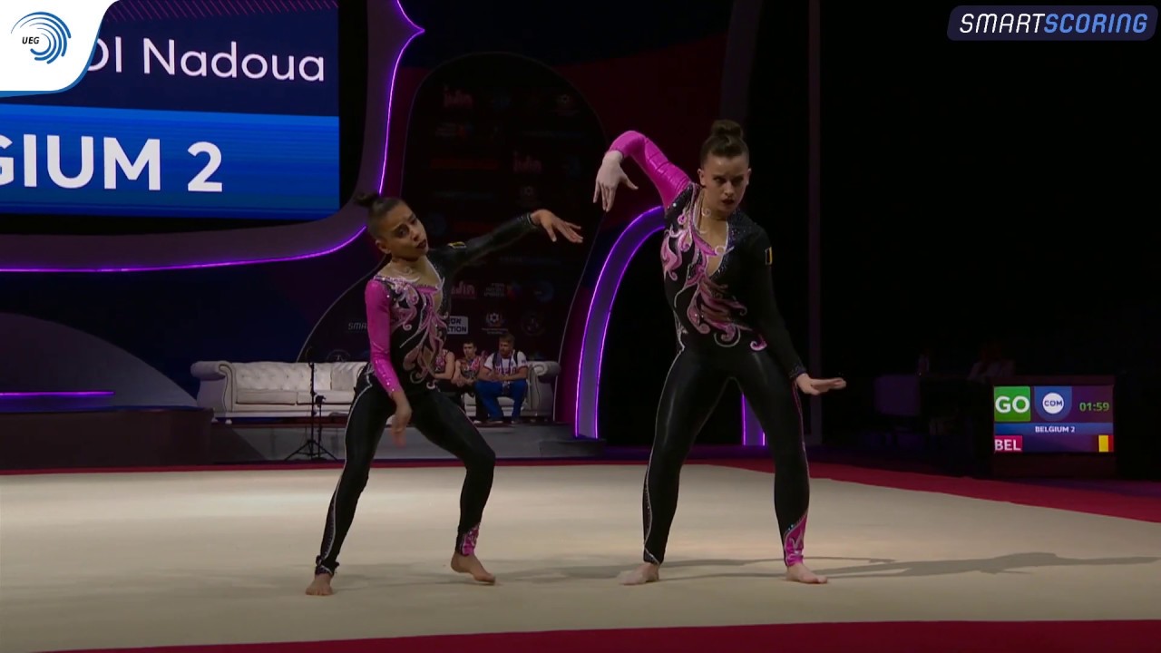 Majlen MATTHEESSENS & Nadoua ZAIDI (BEL) - 2019 junior European bronze medallists, all-around