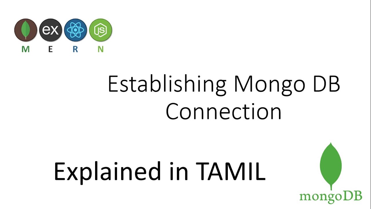 Establishing Mongo DB Connection and Storing Data | MERN | Explained in Tamil.