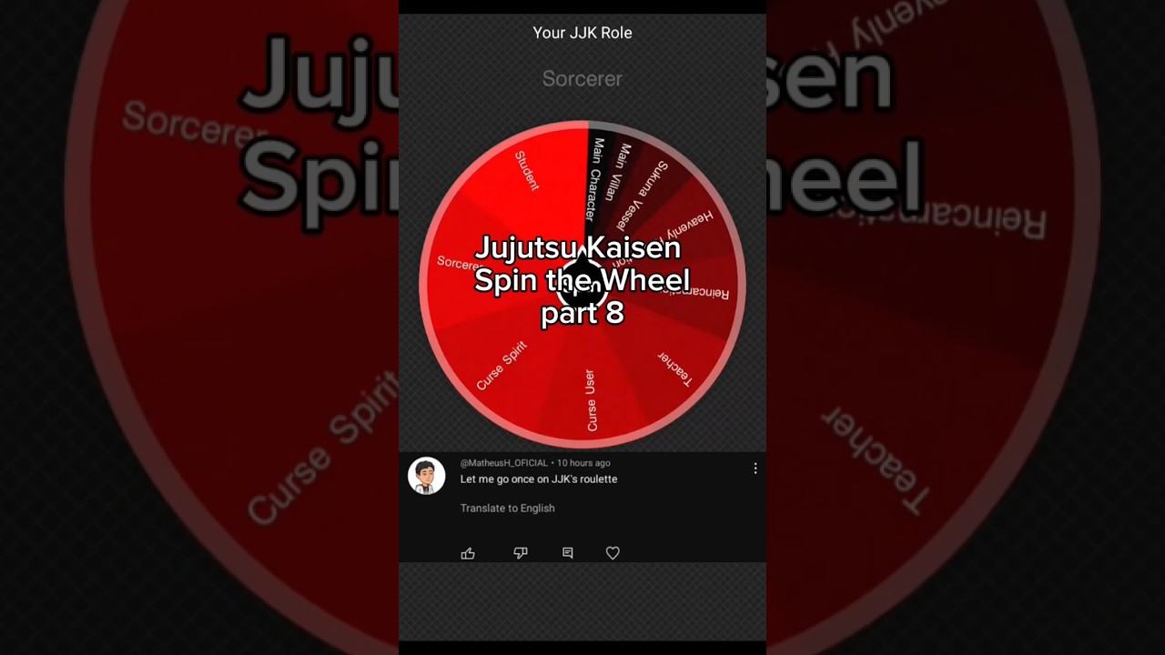@MatheusH_OFICIAL LIKE SUB AND COMMENT FOR A SPIN #shorts #jjk #jujutsukaisen #anime