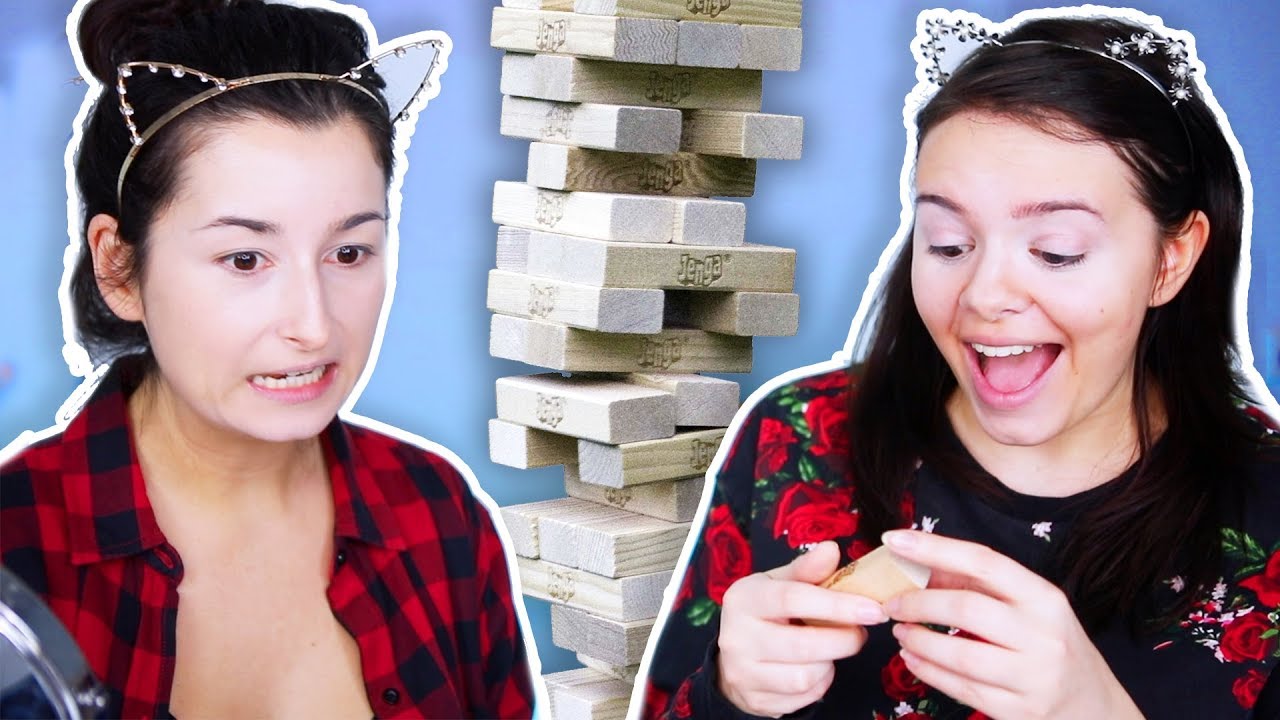 Die ULTIMATIVE Make Up Challenge... wir spielen MAKEUP JENGA! 😂