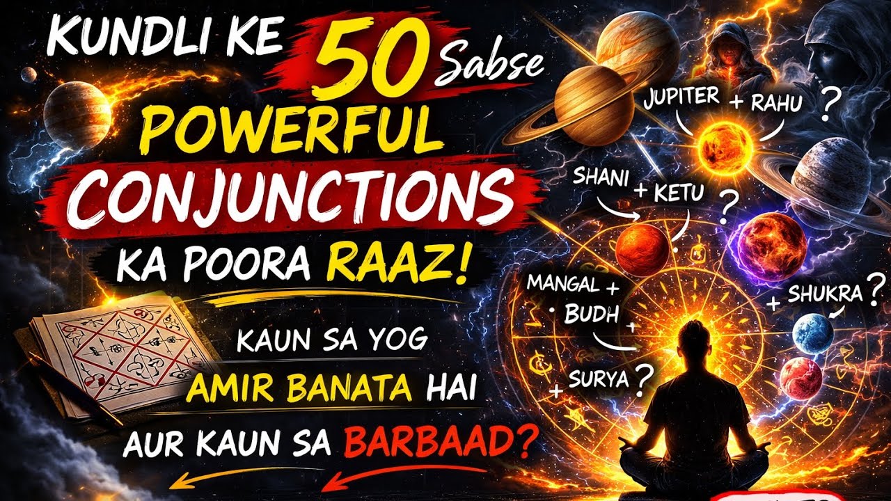 कुंडली के 50 सबसे पावरफुल Conjunction | पूरी लाइफ का राज |हर कोई नहीं बताएगा ये Conjunction Secrets|