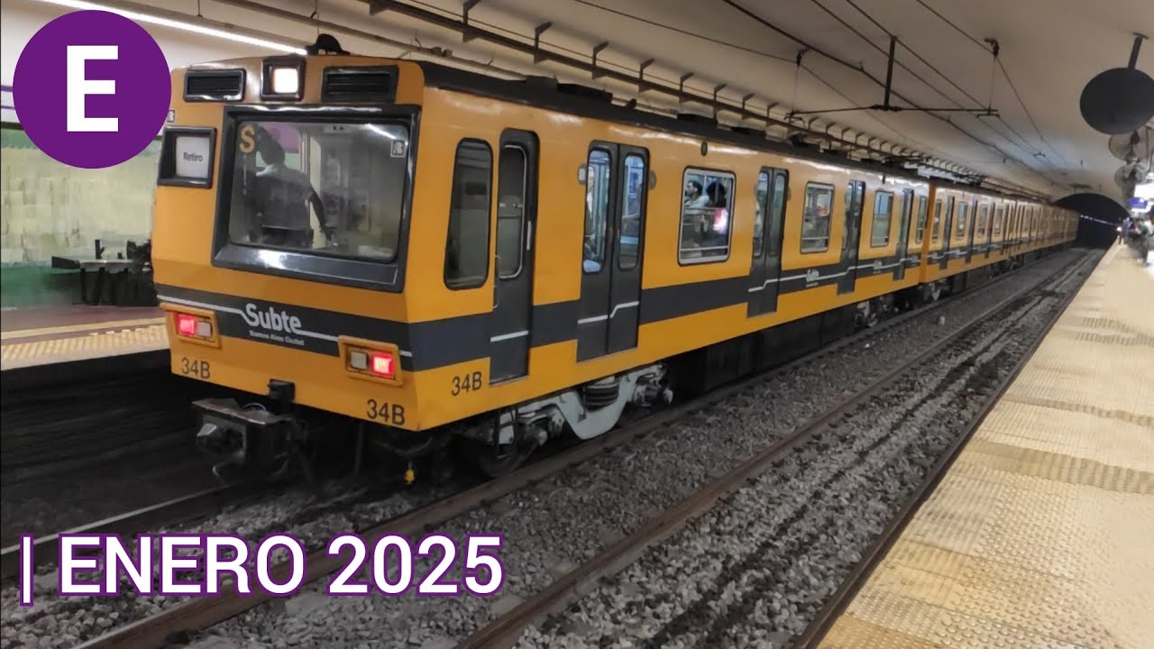 Subte Línea E | Compilado de ALSTOM SERIE 100 y FIAT MATERFER, ENERO 2025.