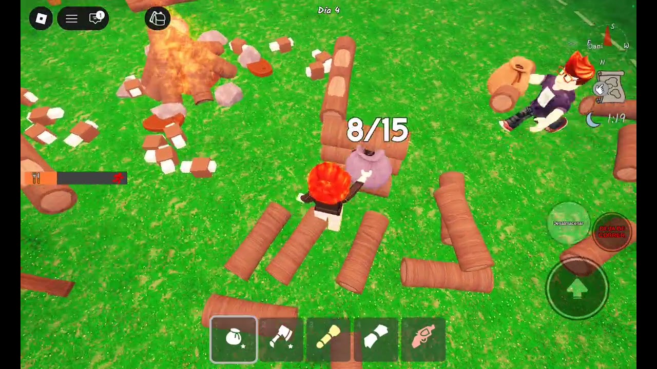 Jugando 99 noches en el bosque de Roblox con mi hermano menor Iani