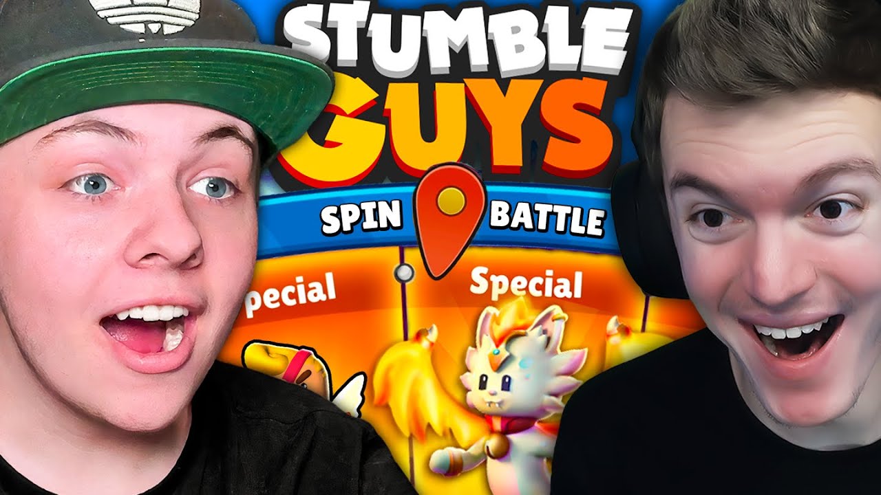 *INSANELY LUCKY* SPIN BATTLE IN STUMBLE GUYS! (WITH STENTRIC)