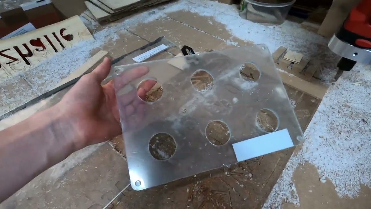 Acrylglas fräsen | Flaschenhalter | Mit Fräsung | Einsteiger | Video Reihe Estlcam Funktionen