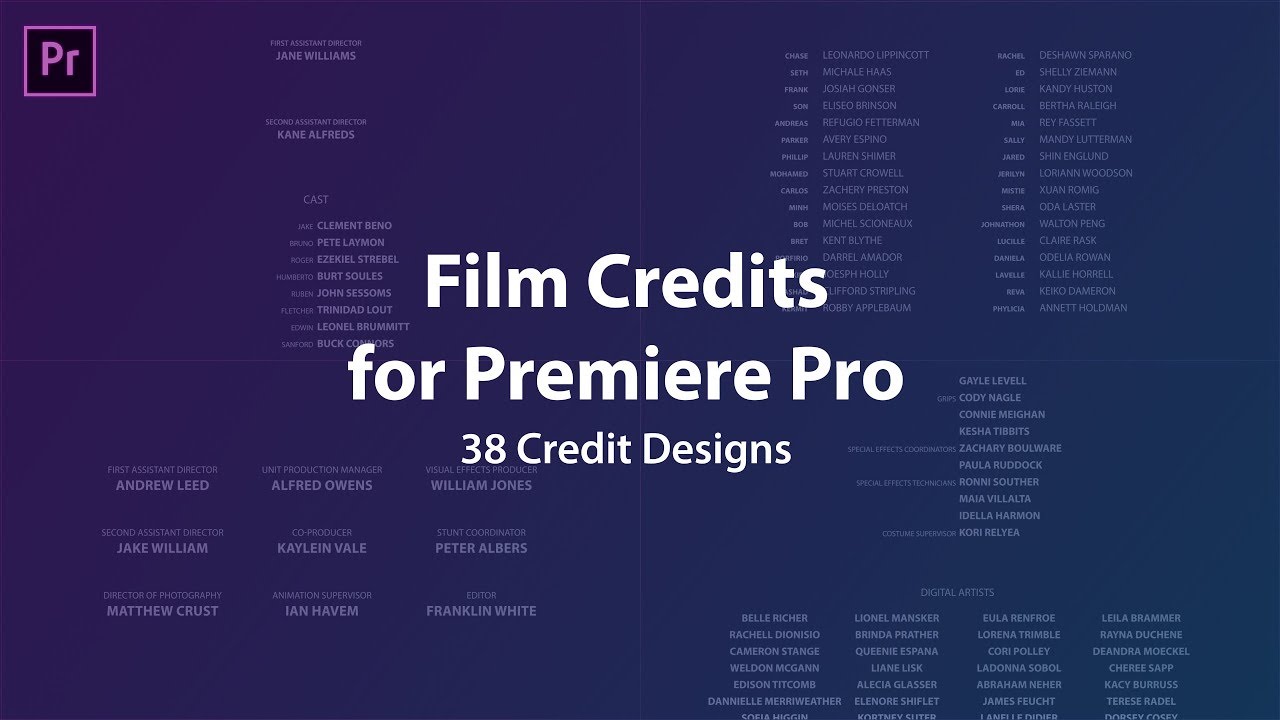 Film Credits Kit - for Premiere Pro