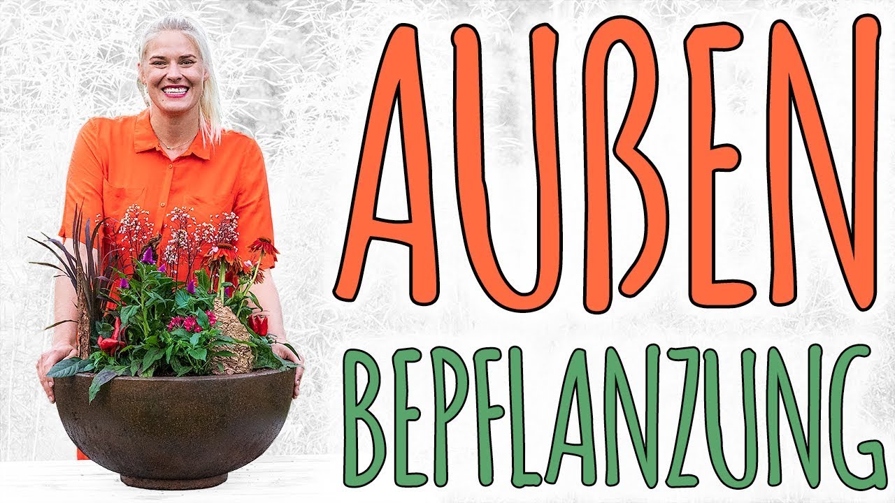 AUßENBEPFLANZUNG - FEUERSCHALE SOMMER-HERBST - DIY