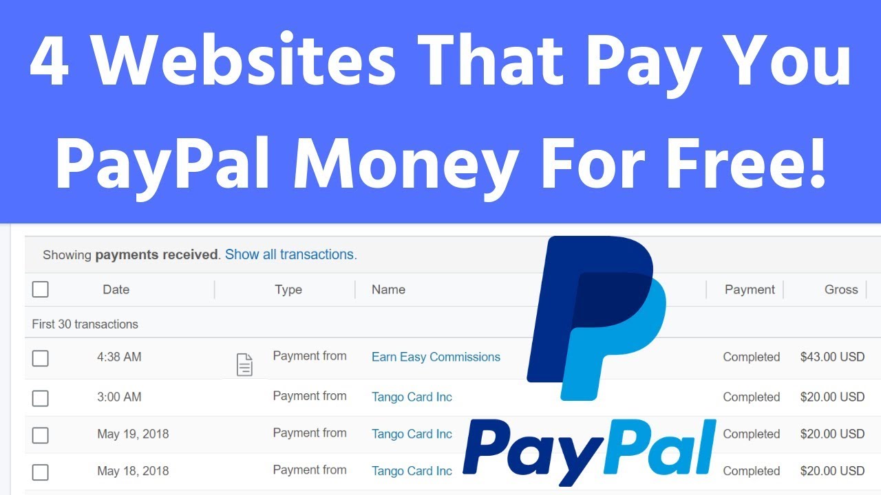 Free PayPal Money - Get Free PayPal Money Easily Using These 4 Websites! (Over $10,000 Dollars Made)
