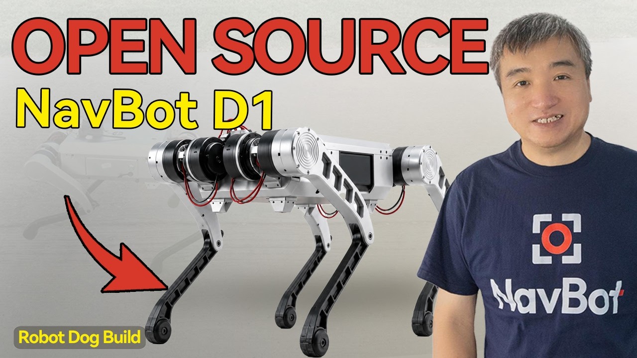 Открытый четвероногий робот NavBot D1: полная сборка, прошивка Jetson и ходьба на основе обучения...