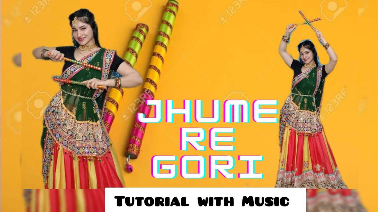 Jhume Re Gori TUTORIAL With Music | Easy Step by step dance on Jhume Re Gori | GANGUBAI | Navratri