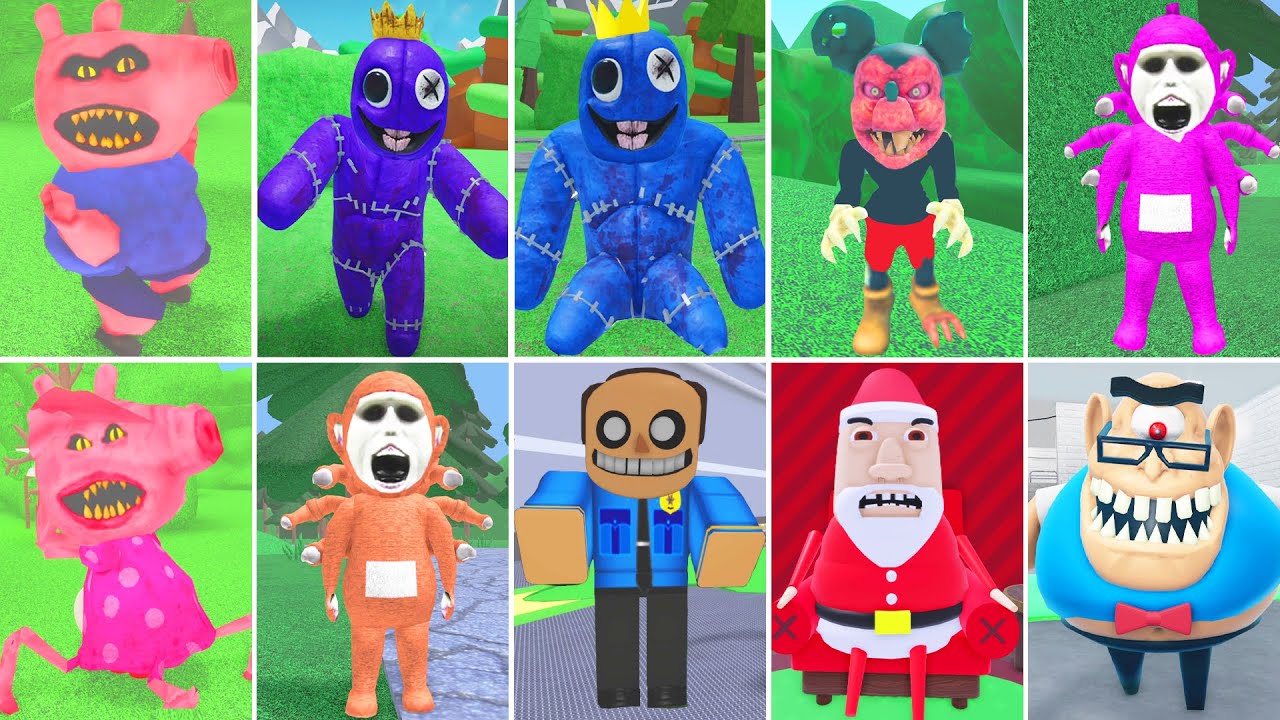 All Hungry Roblox Escape From Rainbow Friend Blue, Slendy Tubbies, Piggy, Mouse, Stinky, Mr Edward