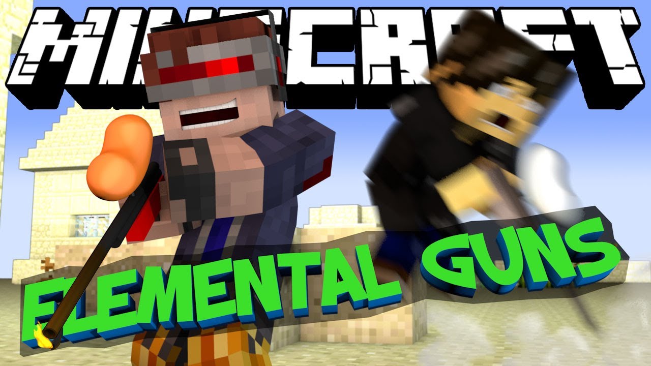 Minecraft Mod Showcase : Elemental Guns Mod (Explosive Gun!)