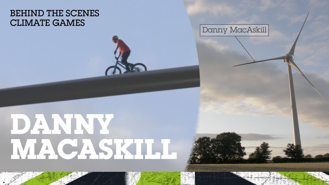 Behind the Scenes: Danny MacAskill rides 70m high wind turbine for Climate Games