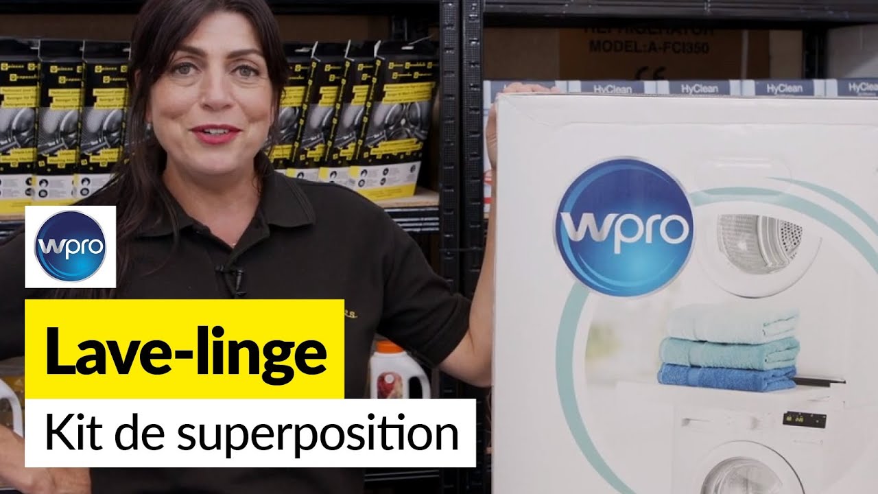 Comment monter un kit de superposition universel Wpro sur un lave-linge