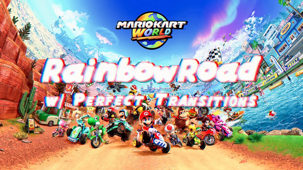 Rainbow Road (FULL TRACK; intermission, seamless, minimal sfx) | Mario Kart World OST