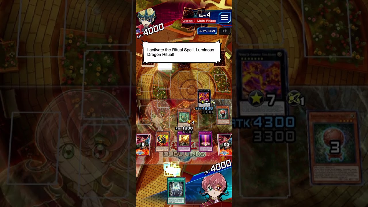 Yugioh duel links- Trey’s  C6 Number C6: Chronomaly Chaos Atlandis and Trey crest animation. ￼