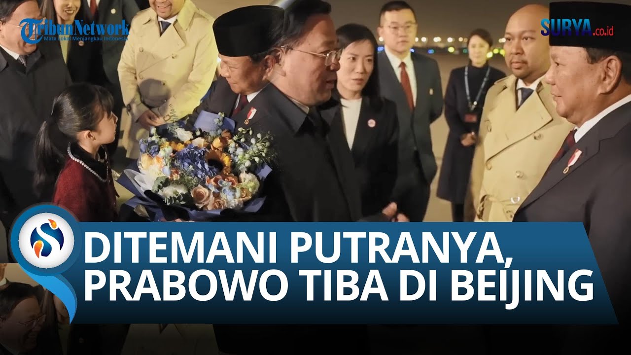 Prabowo Disambut Meriah saat Tiba di Beijing, Dapat Karangan Bunga hingga Antusias Para Mahasiswa!