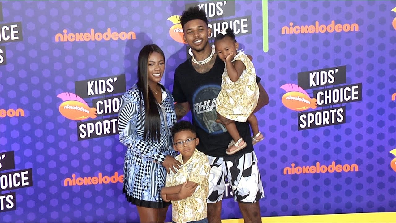 Nick Young and Keonna Green 2018 Kids' Choice Sports Awards Orange Carpet