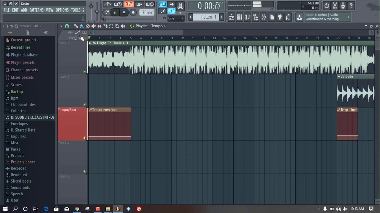 Как создать микстейп в FL Studio (треки с разным BPM)