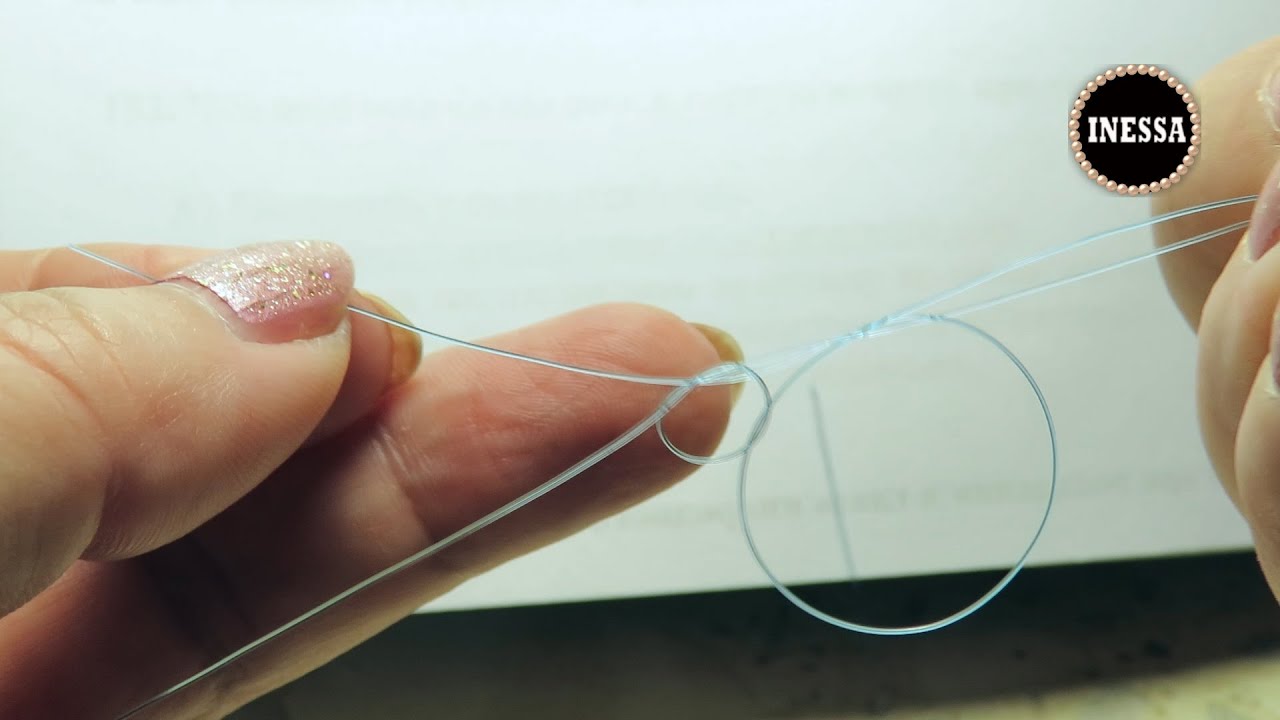 Бисероплетение. Как связать две лески между собой. Handmade. How to tie two fishing lines.