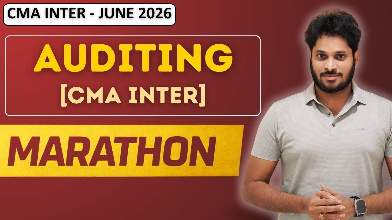 CMA Inter Audit Revision   CMA Inter Audit Marathon   30 Marks Coverage   Dec 2025
