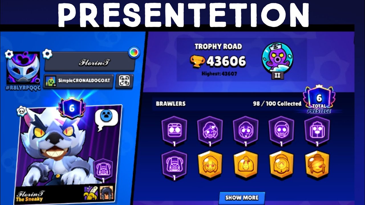My Brawl Stars account presentetion