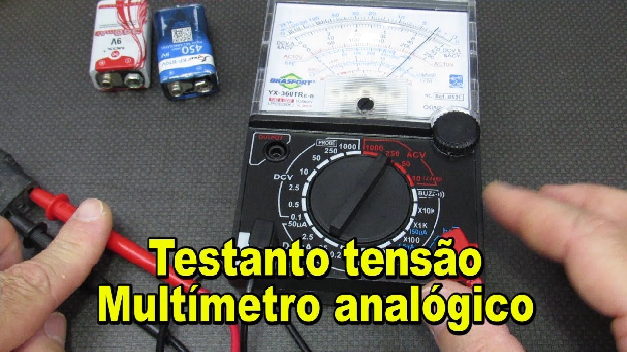 Como usar Multímetro analógico - Parte 2 - Medindo tensão contínua e alternada