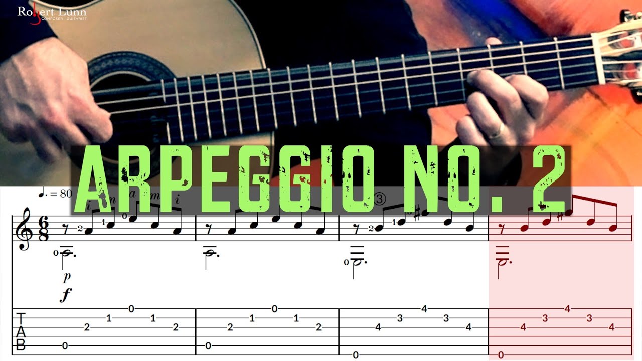 Arpeggio No. 2 - Free Sheet Music/TAB - Robert Lunn