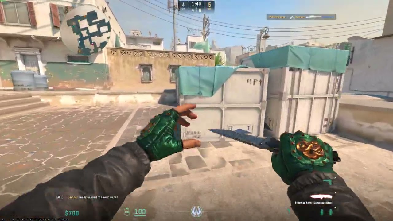 first time using the unboxed nomad knife goes smoothly on dust 2