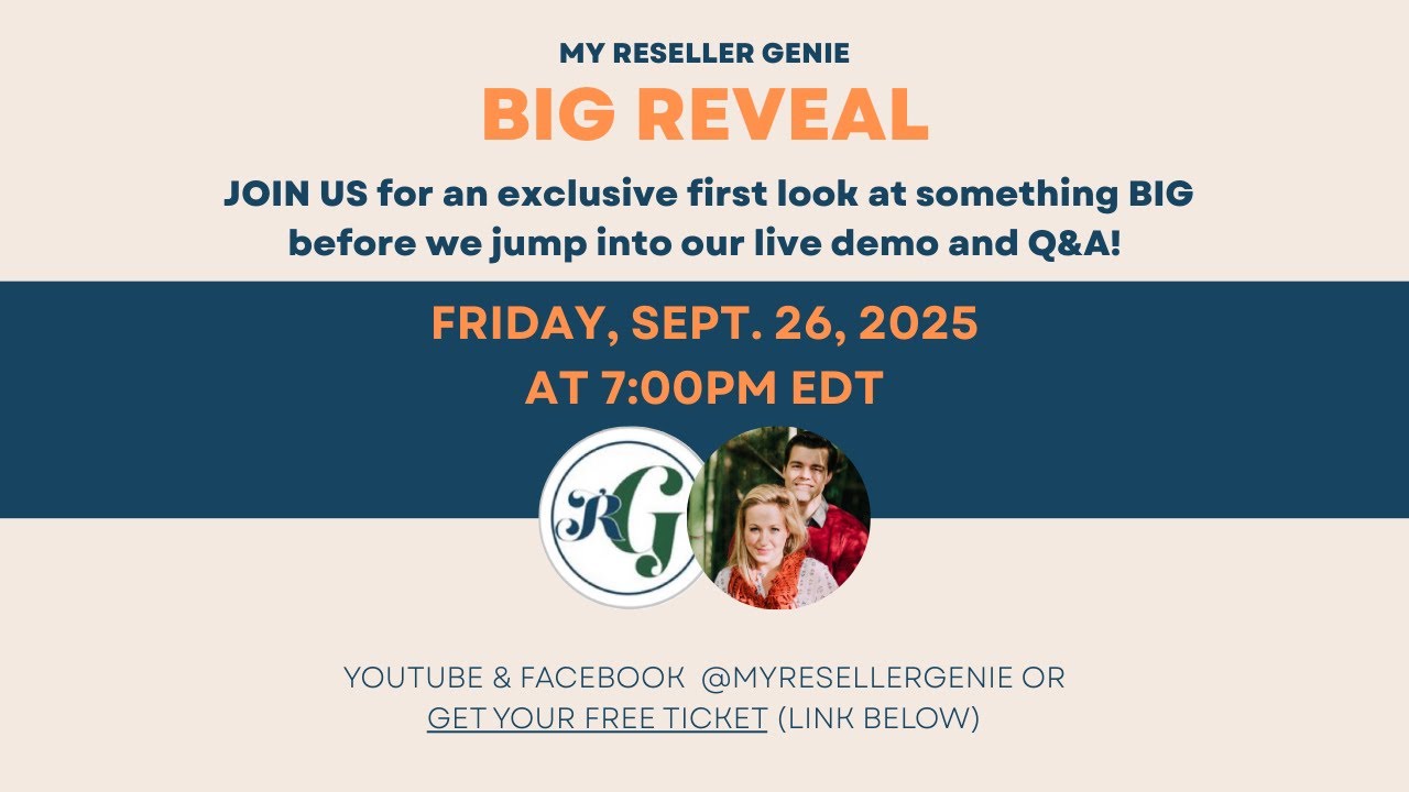 My Reseller Genie BIG REVEAL, Live Demo, and Q&A