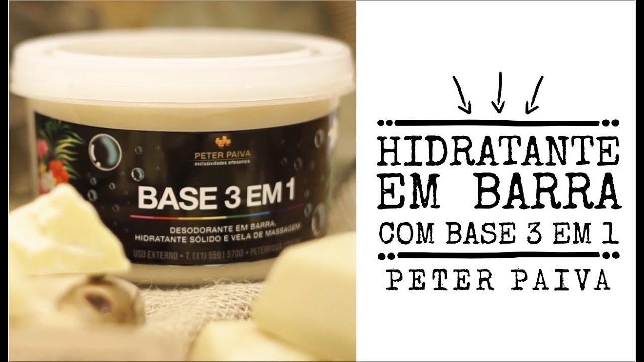 Hidratante em Barra com Base 3 em 1 - Peter Paiva